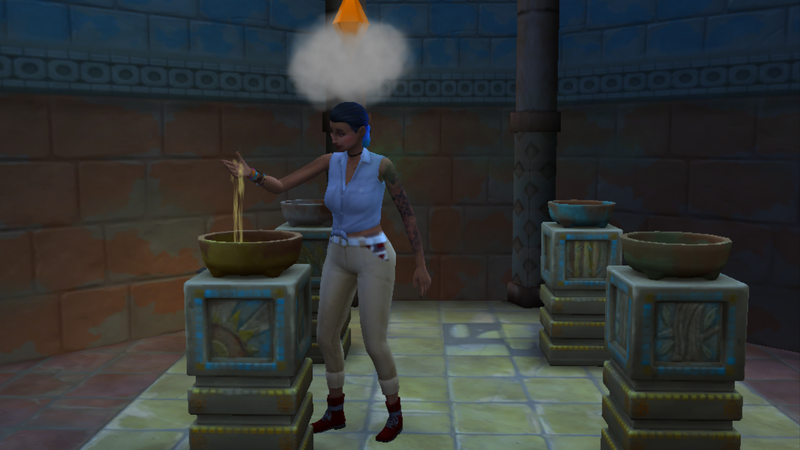 Illustration for article titled I Flirted With Bartenders, Found An Ancient Temple And Got Cursed In The New Sims Vacation World